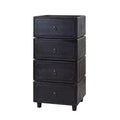 Leo 2 - Ensemble de 2 tables d'appoint avec tiroir et design modulaire | ART OF LIVING DESIGNS-NOIR