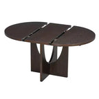 Ensemble de salle à manger rond extensible 5 pièces pour 4 personnes, table de salle à manger de cuisine moderne avec rallonge amovible et 4 chaises rembourrées pour salle à manger