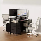 Bureau d'ordinateur moderne de 120 cm avec station de charge et tiroirs de rangement