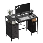 Bureau d'ordinateur moderne de 120 cm avec station de charge et tiroirs de rangement