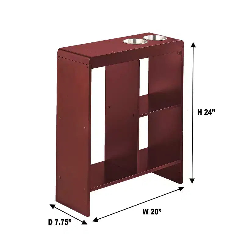 Table d'appoint The Lakeside Collection avec porte-boissons, étagères de rangement, porte-revues -
