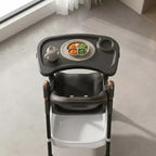 Chaise Haute Portable Réglable Siège d'Alimentation pour Bébé à Tout-Petit (0-6 Ans) avec Roues Verrouillables, Ceinture 5 Points et Design Facile à Nettoyer, pour la Maison