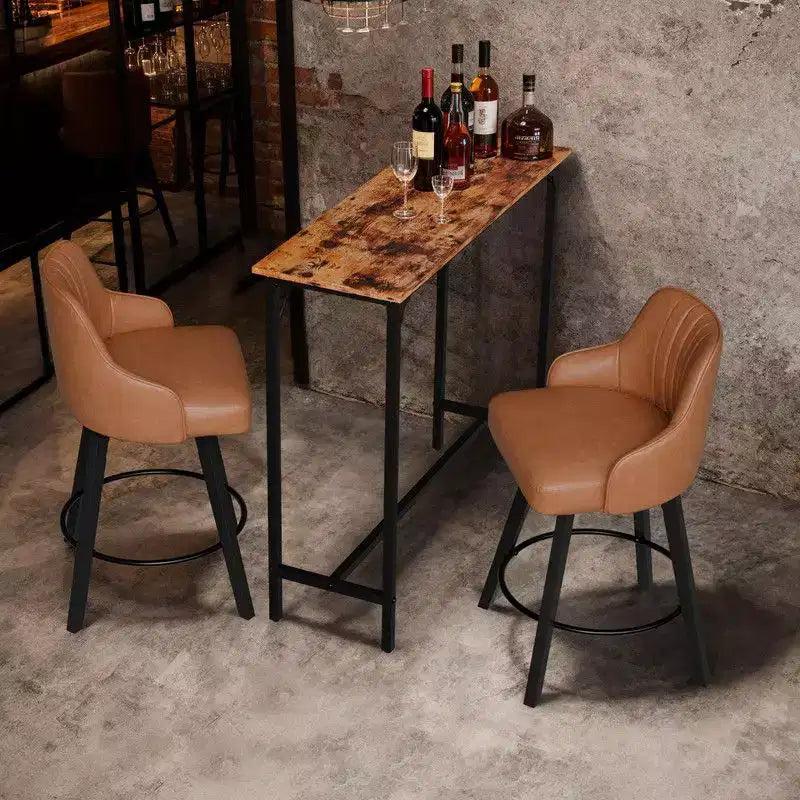 Table de bar rectangulaire Karl Home 43'' hauteur comptoir Table de pub Table console