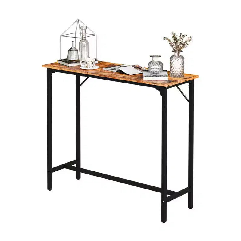 Table de bar rectangulaire Karl Home 43'' hauteur comptoir Table de pub Table console