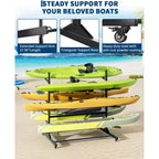 Support de rangement pour kayak ultra résistant à 3 couches COZONY, support en acier double face pour garage, quai, abri de jardin