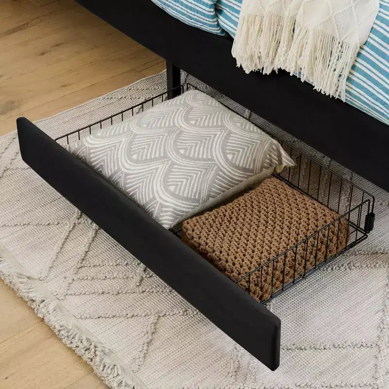 Lit de repos Bellemave avec 2 tiroirs de rangement sous le lit, canapé-lit réglable en velours pour salon et chambre à coucher