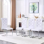 Set of 4 Retro Alligator Skin Upholstered Dining Chairs with Crystal Buckle Details