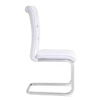 Lot de 4 chaises de salle à manger rétro en similicuir façon croco avec boucles en cristal
