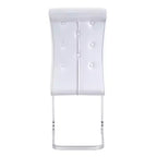Lot de 4 chaises de salle à manger rétro en similicuir façon croco avec boucles en cristal