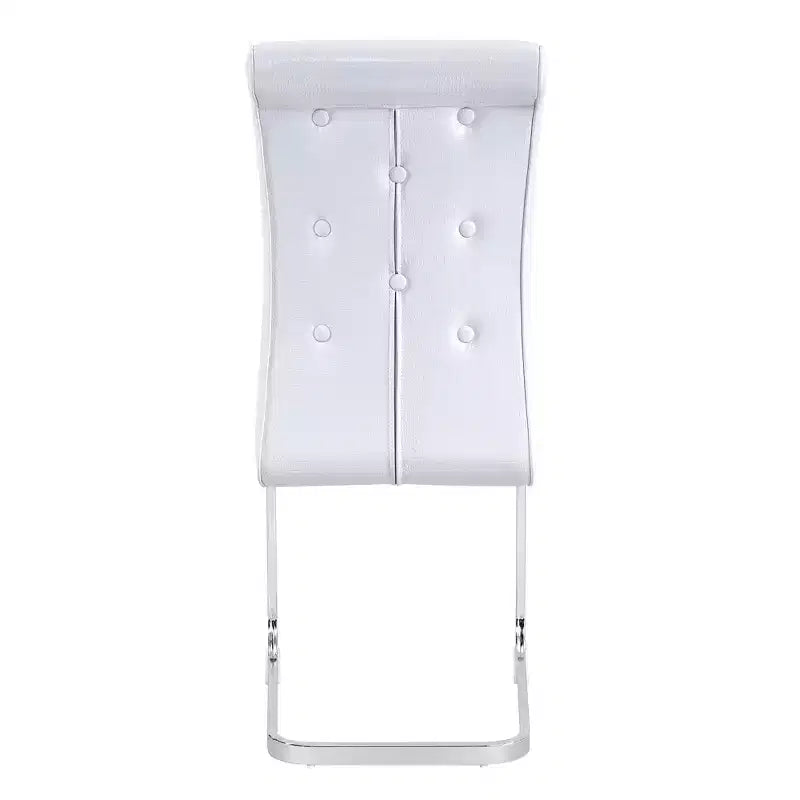 Lot de 4 chaises de salle à manger rétro en similicuir façon croco avec boucles en cristal