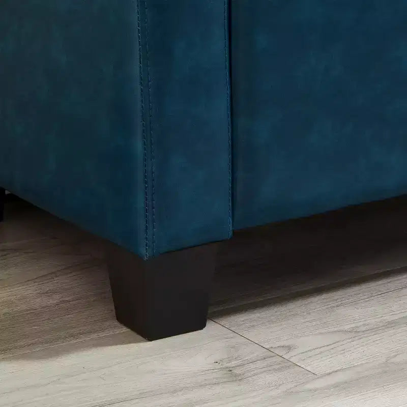 Banc de rangement moderne en cuir PU avec couvercle à charnière de 48 po, banc d'entrée avec rangement pour salon, chambre ou entrée - Panipeachy