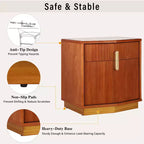 Christopher Knight Home Orrun Table de chevet de rangement moderne bombée avec 2 tiroirs