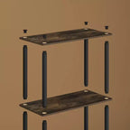 HOMLUX Bibliothèque décorative haute à 5 niveaux, étagère de rangement ouverte, étagères de présentation polyvalentes pour salon et bureau à domicile