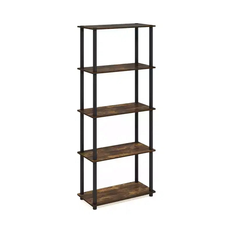 HOMLUX Bibliothèque décorative haute à 5 niveaux, étagère de rangement ouverte, étagères de présentation polyvalentes pour salon et bureau à domicile