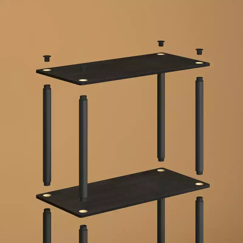 HOMLUX Bibliothèque décorative haute à 5 niveaux, étagère de rangement ouverte, étagères de présentation polyvalentes pour salon et bureau à domicile