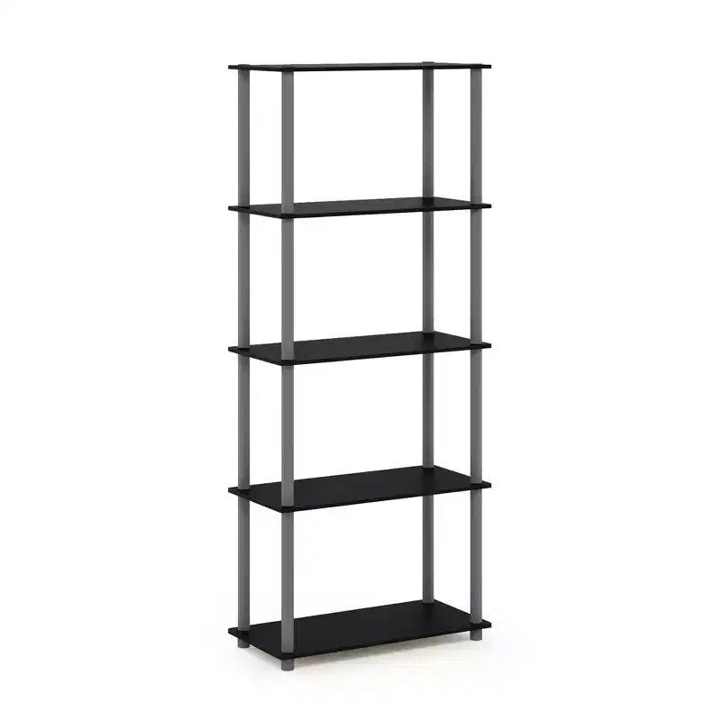 HOMLUX Bibliothèque décorative haute à 5 niveaux, étagère de rangement ouverte, étagères de présentation polyvalentes pour salon et bureau à domicile
