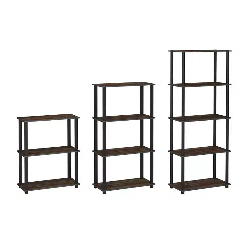 HOMLUX Bibliothèque décorative haute à 5 niveaux, étagère de rangement ouverte, étagères de présentation polyvalentes pour salon et bureau à domicile
