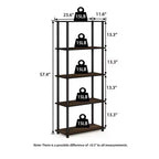 HOMLUX Bibliothèque décorative haute à 5 niveaux, étagère de rangement ouverte, étagères de présentation polyvalentes pour salon et bureau à domicile
