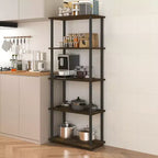 HOMLUX Bibliothèque décorative haute à 5 niveaux, étagère de rangement ouverte, étagères de présentation polyvalentes pour salon et bureau à domicile