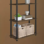 HOMLUX Bibliothèque décorative haute à 5 niveaux, étagère de rangement ouverte, étagères de présentation polyvalentes pour salon et bureau à domicile