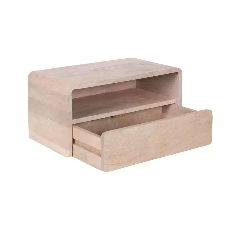Table d'appoint flottante Kate and Laurel Kato, 18x10x9, Blanche