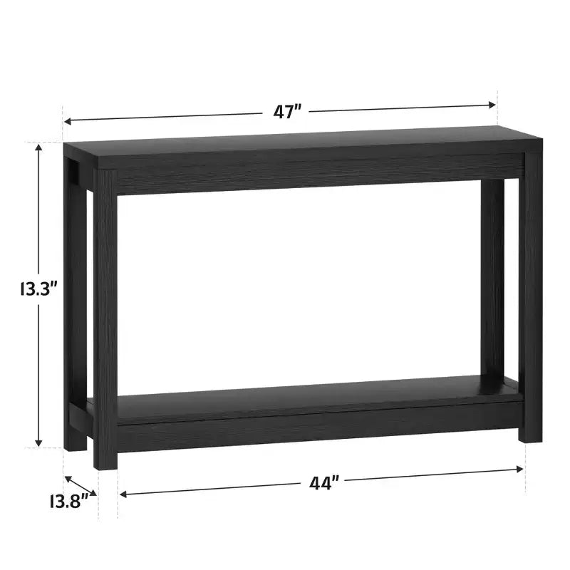 Besiost Table Console de 119 cm avec étagère de rangement, Table d'entrée étroite derrière le canapé