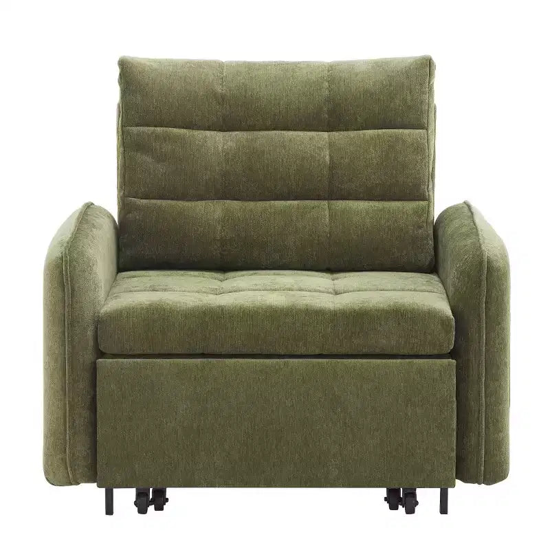 Fauteuil d'appoint moderne avec chaise longue gigogne, fauteuil-lit 3-en-1, lit de canapé simple pour salon, appartement ou bureau-Panipeachy