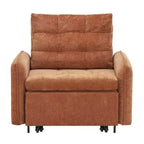 Fauteuil d'appoint moderne avec chaise longue gigogne, fauteuil-lit 3-en-1, lit de canapé simple pour salon, appartement ou bureau-Panipeachy