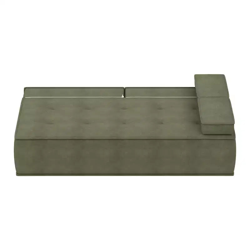 Canapé-lit multifonctionnel moderne en tissu Luck Live 79, convertible avec coussin en mousse de soutien pour appartement et studio