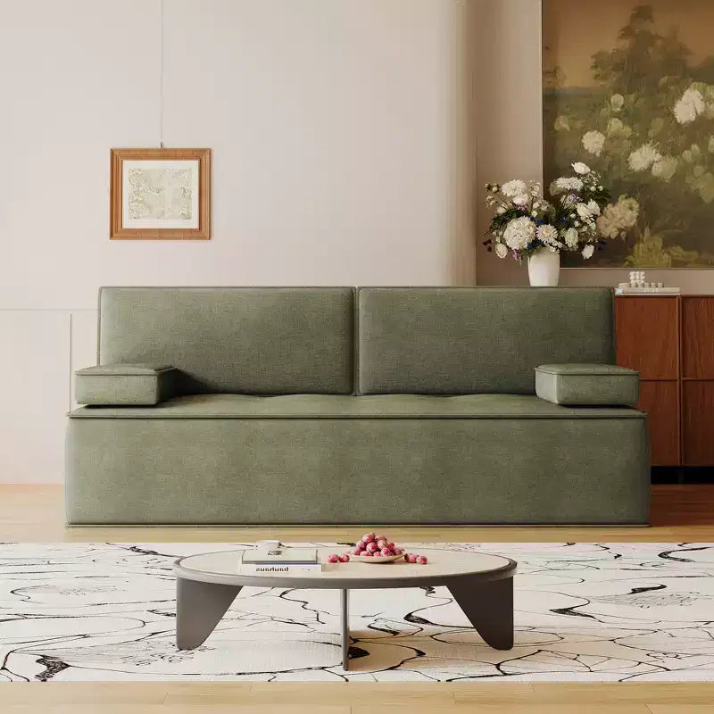 Canapé-lit multifonctionnel moderne en tissu Luck Live 79, convertible avec coussin en mousse de soutien pour appartement et studio