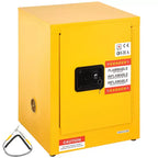 VEVOR Flammable Safety Cabinet, 12 Gal, Cold-Rolled Steel Flammable Liquid Storage Cabinet, 16.9 x 16.9 x 22 in Explosion Proof, Yellow