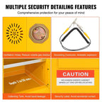 Armoire de sécurité pour produits inflammables VEVOR, 12 gallons, armoire de stockage de liquides inflammables en acier laminé à froid, 42,9 x 42,9 x 55,9 cm, antidéflagrante, jaune