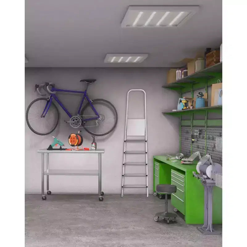 Coolmee Table de préparation et de travail robuste en acier inoxydable, table commerciale NSF avec étagère inférieure réglable pour cuisine, restaurant, maison, garage