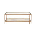 Strivers Marble Pattern Coffee Table - Champagne Gold - iNSPIRE Q