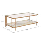 Table basse Striver en marbre - Or champagne - iNSPIRE Q