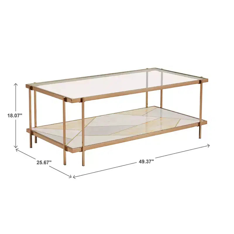Table basse Striver en marbre - Or champagne - iNSPIRE Q