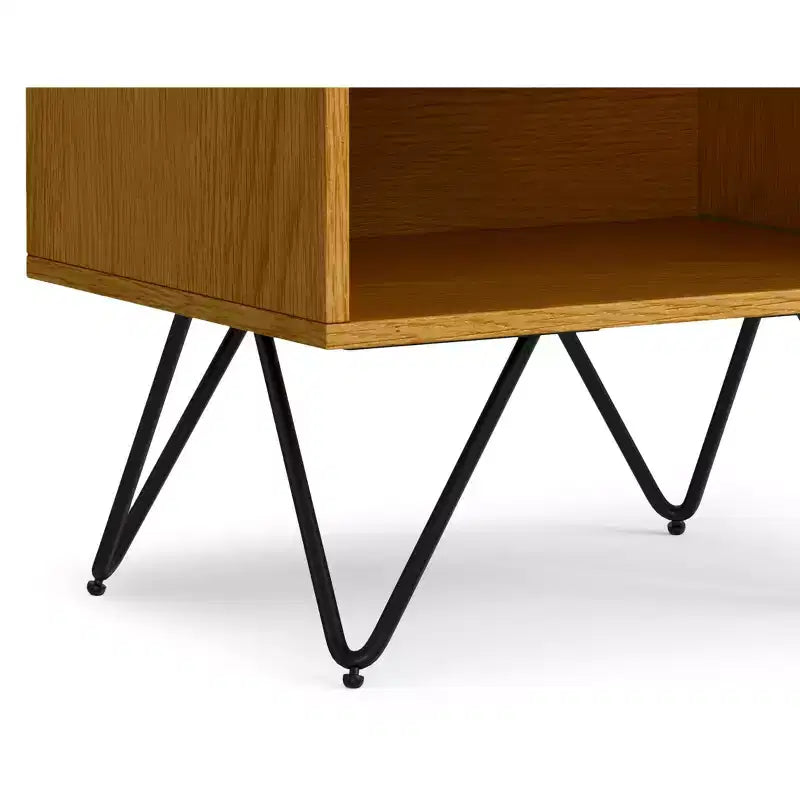 Table de chevet industrielle Moreno de 20 po de large en chêne