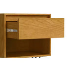 Table de chevet industrielle Moreno de 20 po de large en chêne