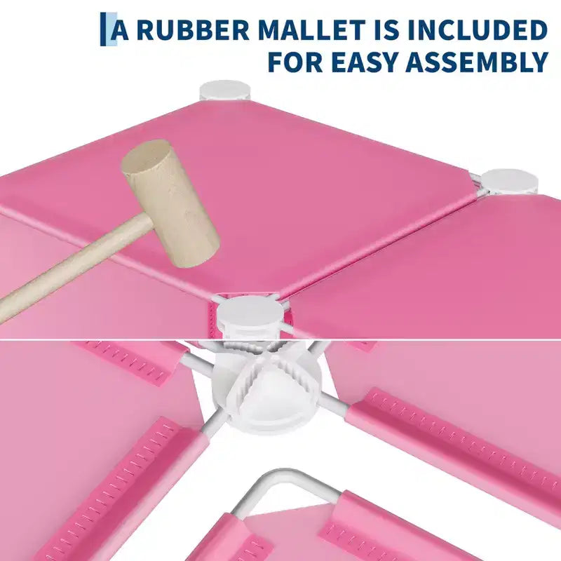 Lot de 12 Organiseurs de Rangement Modulaires, Unité d'Étagères Empilables en Plastique et Acier à 6 Cubes avec Kit de Sécurité Anti-Basculement, pour Placard, Chambre et Bureau Personnalisés