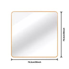 Miroir de salle de bain carré encadré en métal pour le mur