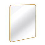 Miroir de salle de bain carré encadré en métal pour le mur