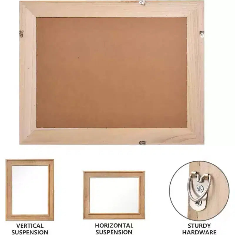 Miroir décoratif rectangulaire en rotin avec cadre en bois massif, pour ferme, salle de bain, décoration intérieure, entrée