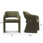 Chaises de salle à manger modernes 8 pièces, sièges de cuisine entièrement rembourrés en tissu, chaises de salle à manger avec accoudoir intégré et design des pieds - Panipeachy