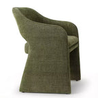 Chaises de salle à manger modernes 8 pièces, sièges de cuisine entièrement rembourrés en tissu, chaises de salle à manger avec accoudoir intégré et design des pieds - Panipeachy