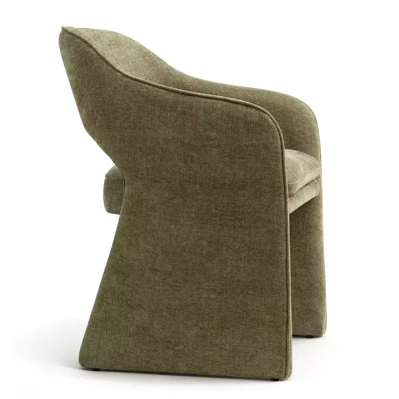 Chaises de salle à manger modernes 8 pièces, sièges de cuisine entièrement rembourrés en tissu, chaises de salle à manger avec accoudoir intégré et design des pieds - Panipeachy