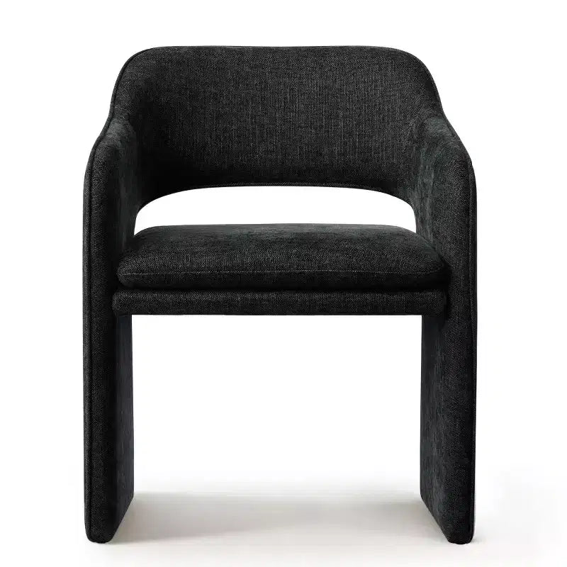 Chaises de salle à manger modernes 8 pièces, sièges de cuisine entièrement rembourrés en tissu, chaises de salle à manger avec accoudoir intégré et design des pieds - Panipeachy