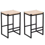 Tabourets de bar modernes en métal GDFStudio Marner, lot de 2