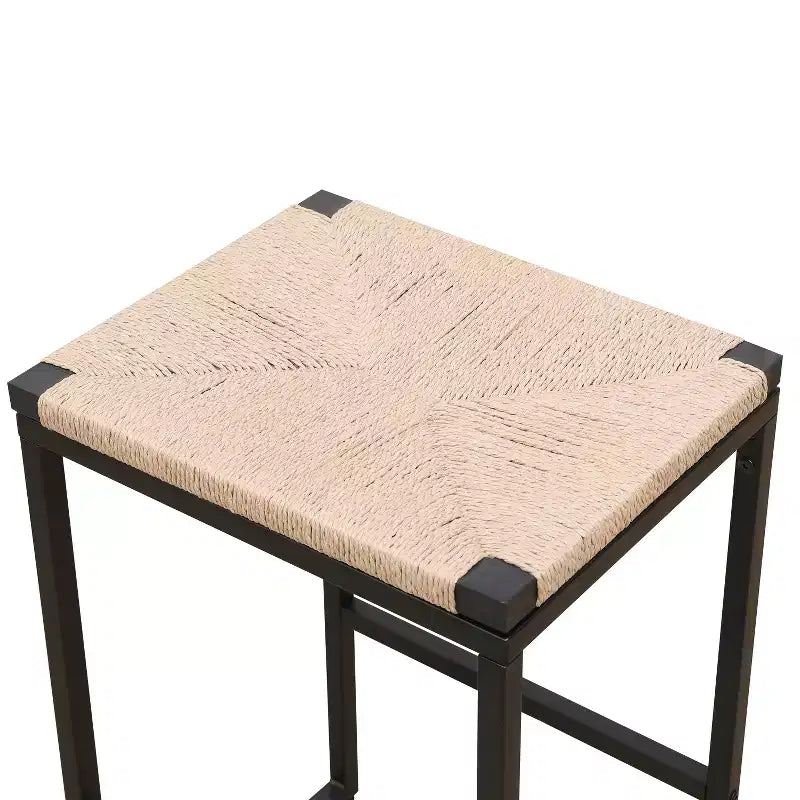 Tabourets de bar modernes en métal GDFStudio Marner, lot de 2