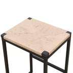 Tabourets de bar modernes en métal GDFStudio Marner, lot de 2