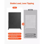 VEVOR Présentoir perforé, Présentoir perforé de table, Organisateur de rangement pour accessoires, Panneau perforé en acier laminé à froid épaissi, Noir, 4 pièces